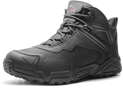 NORTIV 8 Men's Waterproof Hiking Boots Lightweight Mid Ankle Trekking Trails Outdoor Boots JS19001M,Size 11,BLACK,JS19001M