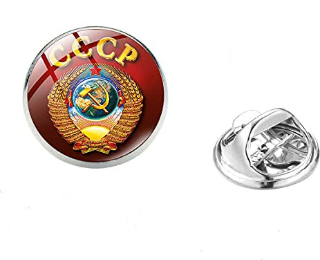 Broche vintage de martillo, con diseño de martillo de hoz y héroe Stalin CCCP URSS Soviética Emblema símbolo de acero inoxidable
