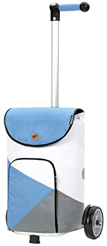 ANDERSEN Einkaufstrolley - Shopper Ester blau 47 L Einkaufsroller,hochwertig,wasserabweisend, Aluminium, Griff ergonomisch, höhenverstellba...
