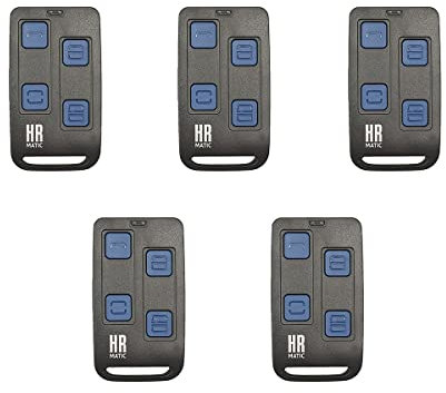 Pack 5 Mandos HR Multi 3 Mando Garaje Universal Multifrecuencia Compatible Frecuencias 433 hasta 868MHz Código Fijo Y Variable Unifica 4 Mandos Distintos En 1