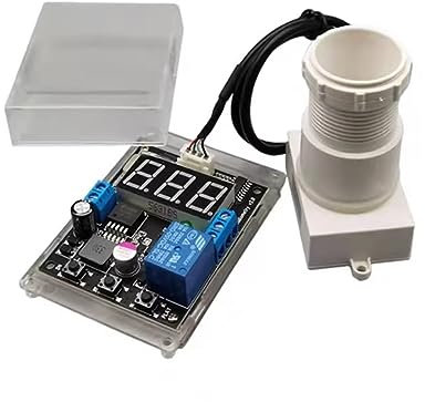 Toplionace 12V/24V Kleinwinkel Ultraschall Entfernungsmesser Modul mit Integriertem Sensor für Den Anzeigeabstand Einstellbarer Abstand Relaisausgang (12V)