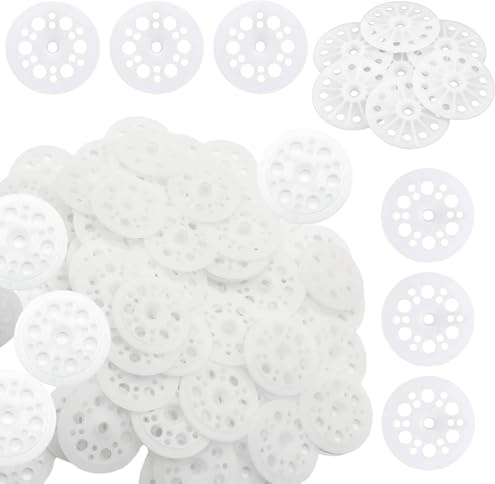 Plastic Washers, 100pcs Plastic Flat Washers, 50mm Polypropylene Washers for Screws for Fixing and Supporting Foam Insulation Panels, for Backer Board Insulation Boards