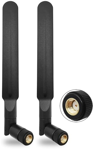 WiFi 6E Antenna Tri-Band 6GHz 5GHz 2.4GHz Omnidirectional RP-SMA Male Wi-Fi Antennas for PC Desktop IP Camera Router 2 Pcs
