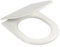 Sedile WC in Legno MDF Con Finitura Bianco Lucido, Tavoletta Wc Ricambio Adattabile a Ideal Standard
