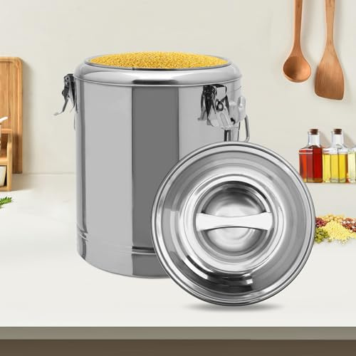 Aohuada Edelstahl Nahrungsmittelwärmer, 20L/40L Isolierter Eimer, Wärmer mit Deckel, Isoliert Box Lebensmittel Eimer Küche Container Eimer, für Eistee Milch Saft Kaffee Thermo-Transportbehälter (20L)