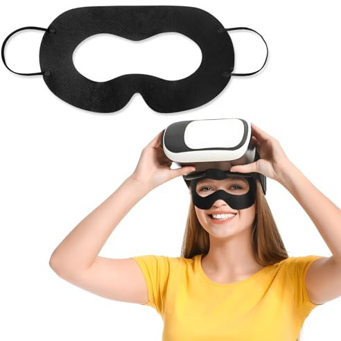 TamBee Máscara facial de realidad virtual desechable VR para ojos, compatible con Oculus Meta Quest 3 y 2, almohadilla facial, accesorios para Oculus Quest 3 (50 unidades, negro)