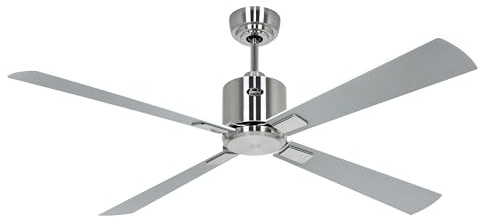 CasaFan ECO NEO III 132 WiFi Deckenventilator, Energiesparender & leiser Ventilator mit hochwertigen Holzflügeln, 6 Geschwindigkeiten mit Fernbedienung, für Räume bis 25 qm & Schrägen bis 23°