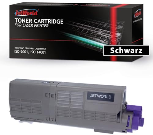 JetWorld Toner Kompatibel Oki 46490606 Magenta für C532dn, C542dn, MC563dn, MC573dn 6000 Seiten je Tonerkartusche, Hochwertiger Druck