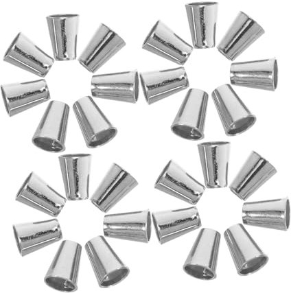 DIYEAH 50stücke Ersatz-schnürsenkelspitzen Aus Zinklegierung Seilendstopper Für Kordelzüge Kordelenden-schutz Für Kleidung Metallstopper Als Ersatz Für Schnürsenkel-endkappen