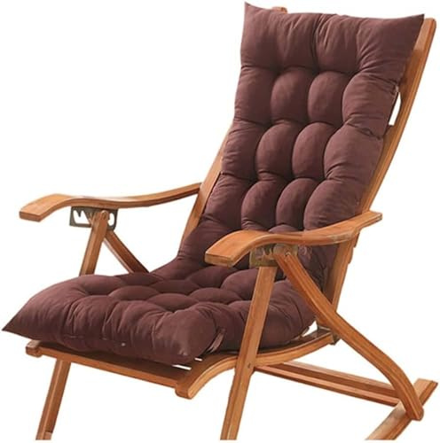 Gungstolsdyna,Liggstolsdyna, Trädgårdsuteplats Tjock Stor Gungstolsdyna, Vilstol Relax Stoldyna, För Rottingfåtölj Inomhus Utomhus(Kaffe,110x55x8cm)