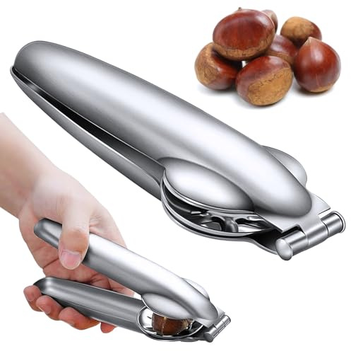 Axingqiwu Taglia Castagne in Acciaio Inox 304 Schiaccianoci Multifunzione Coltello Castagne Taglia Castagne a Croce