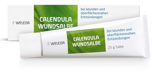 WELEDA Calendula Wundsalbe - entzündungshemmende Wund- & Heilsalbe - 25 g | bei oberflächlichen Hautverletzungen mit Calendula Extrakt - natürliche Ringelblumensalbe - für Erwachsene, Kinder & Babys