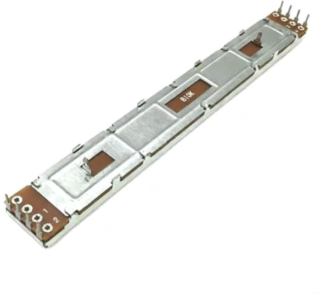NiuLumea Potentiomètre linéaire à glissière 10K 8 broches, longueur de voyage de 100 mm, longueur totale de 128 mm, équipement audio et appareils électroniques