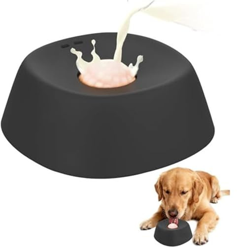 2026 Dog Bowl Feeder,Cat Lick Bowl Slow Feeder,Anti-Slip Pet Licking Bowl Interactive Entertained Ball-in Dog Slow Feeder Bowls for Multi-Pet Households (1, Black)