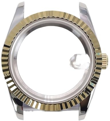1 st 36 mm vattentät klockfodral och rem med glidspänne for Miyota 8215 Movement Safirglas(NO.45 Glass Back A)