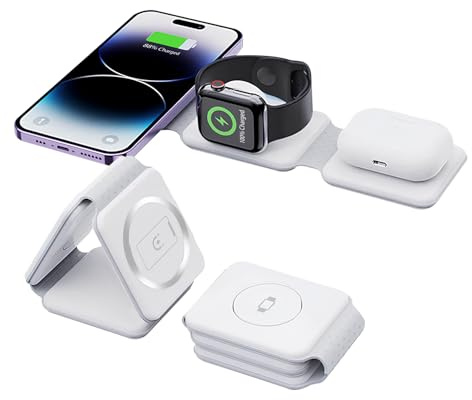 New Net - Alimentatore Wireless 3 in 1 15W compatto e portatile con magnete N52 compatibile con vivo, per smartphone, auricolari, wearables, design slim portatile universale