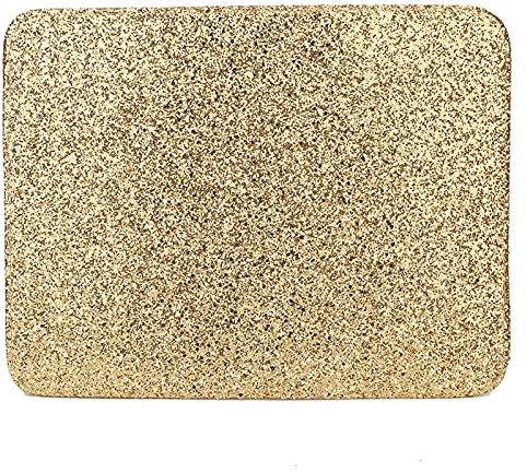 Hapivida Tapis de Table à Sequins Brillants, Coussin de Main pour Manucure, Repose Poignet, Outil de Manucure, Élastique et Confortable, pour Usage Professionnel et Domicile (gold cushion)