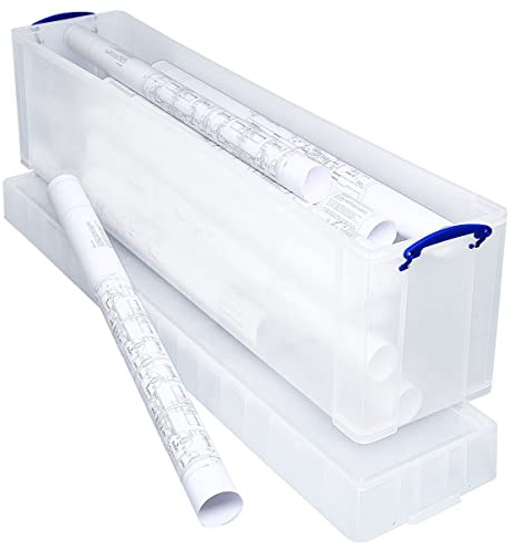 Really Useful Box Plastic Storage 77 Litre Clear