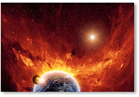 Postereck - 1264 - Weltall, Sonne Erde Universum Astronomie Planet - Wandposter Fotoposter Bilder Wandbild Wandbilder - Poster - DIN A4-21,0 cm x 29,7 cm