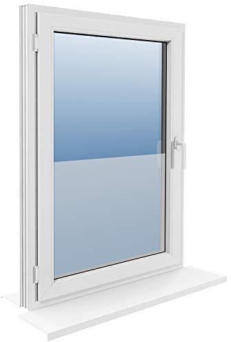 ROLLMAXXX Fensterfolie Sichtschutz – 45 x 300 cm – Milchglas | Milchglasfolie & Glasdekorfolie für Fenster, Statische Fensterfolie ohne Kleber, Sichtschutzfolie Glas für Bad, Küche & Büro