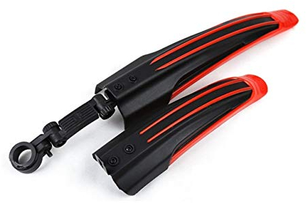 Fahrradschutzblech Set für vorne & hinten | Kunststoff Kotflügel Spritzschutz für Mountainbikes | Schmutzfänger für Fahrräder | Farbe [rot] - Universal Radschutz | Rennrad Radschützer | 26 - 28 Zoll