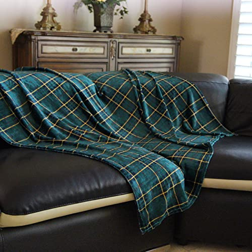 Safus Pattern Fleece Blanket Plush Throw 50 x 60 - Tartan Plaid