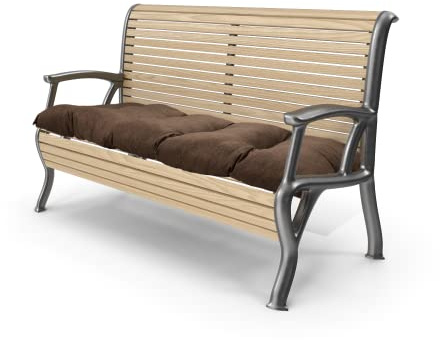 Grand Filippo Sitzkissen Bank 140 x 55 cm Braun - Wasserdicht Sitzkissen Garten Beständig Gegen Schimmel und Feuchtigkeit - Handgefertigt Sitzauflagen für Bänke mit Befestigungsschnüre