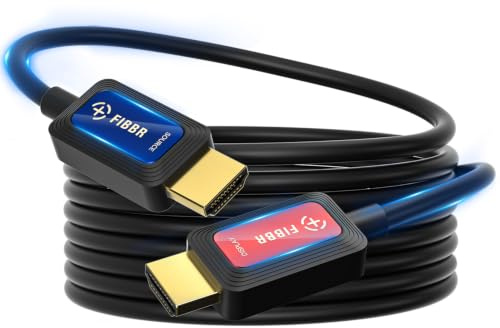8K Glasfaser HDMI Kabel 3M, Aktives HDMI 2.1 Kabel, 48Gbps High Speed HDMI Glasfaserkabel Dünn, 8K@60Hz 4K@120Hz, HDCP 2.2 & 2.3, Dynamic HDR, eARC, Dolby, für HDTV, Monitor, Projektor, Heimkino