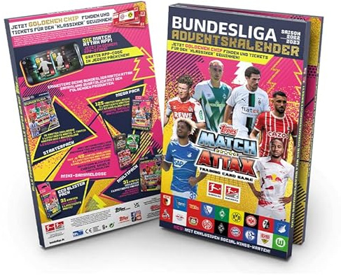 Topps Bundesliga Match Attax Fußball-Sammelkarten 2022/23 - Adventskalender