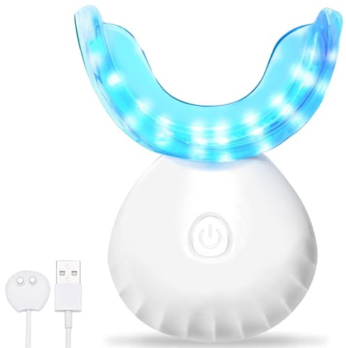 EOICCEOH Lumière de blanchiment des dents, 10 fois plus puissante lumière LED bleue connectée par USB, lumière LED sans batterie pour blanchiment des dents pour un usage domestique