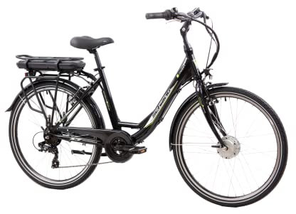 F.lli Schiano E-Moon, Electric Bike for Adults, 26 City Bike, 36V 13Ah Removable Battery, 250W Motor, 40Nm, Commuter E bike, Black
