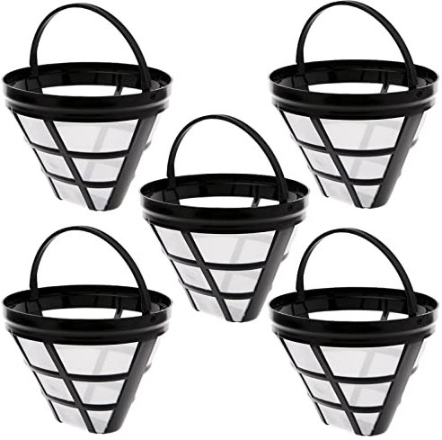 AIYING Filtre à Café Réutilisable, 1/2/3/5 Pièces Filtre Café Permanent, Filtres à Style Cône Taille 4 pour 8 à 12 Tasses, va au Lave-Vaisselle, Filtre Permanent pour Camping Voyage Bureau Domicile