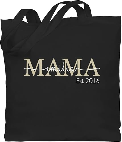 Geschenk mit Namen personalisiert by Shirtracer - Baumwolltasche - Mutti Mama Mom Geschenk zum Muttertag
