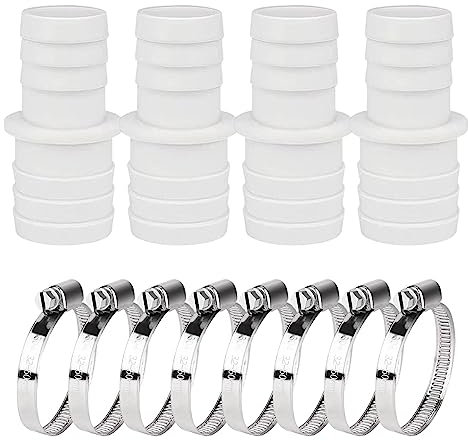 Poolschlauch Verbinder - Pool Schlauchadapter Mit Schlauchschellen - Poolschlauch Adapter 38mm Und 32mm Durchmesser - Poolschlauch Anschluss Für Pool Schlauchverbinder Verlängerung