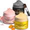 Masques Visage Kit, Masque au Curcuma et Vitamine C, Masque à la Boue de la Mer Morte, Masque à l'Argile Himalaya, Soins de la Peau Nettoyer en Profondeur, Réduire les Points Noirs, Acné, 240g