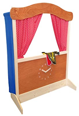 spielgezeug KERSA Kasperltheater Holz, Uhr verstellbar