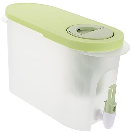 GRIRIW Jarra De Agua Fría con Grifo 2 litros PP Seguro para Hogar y Oficina Botella Refrigerador Verde Nórdico Conveniente Uso