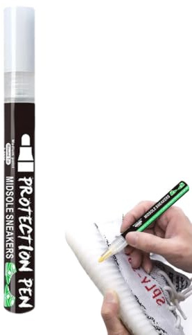 SENZZ 2 Peinture Sneaker Blanche - Nettoyant pour Baskets Blanc imperméable - Peinture pour Chaussures pour Retoucher ou enlever Les éraflures sur Le Cuir, Le Tissu et la Mousse Souple