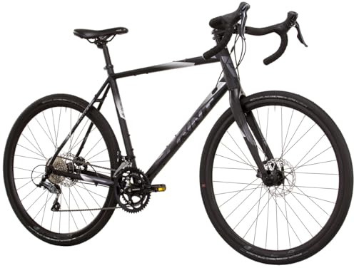Airtracks 28 Zoll Herren Gravel Bike Whisper 5.0 Fahrrad 2 x 9 Shimano SORA R3000 Schwarz - Rahmenhöhen 52cm und 56cm - Modell 2026