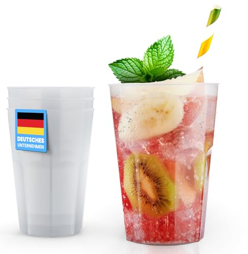 Trinklicht® 30 Cocktailbecher | Wiederverwendbare Trinkbecher 0,3L | Bruchsicher | Spülmaschinenfest | Partybecher Plastikbecher | Mehrwegbecher | Kunststoff Becher in Transparent