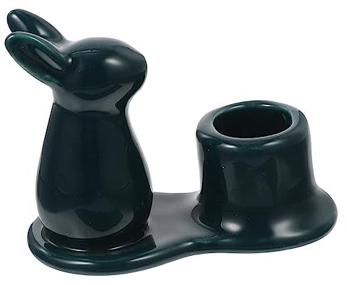 ORFOFE Keramischer Kaninchen-kerzenhalter Vintage- Für Ostern Stabiler Tischkerzenständer Aus Keramik Mit Süßem Hasen-Design Für Wohn Und Schlafzimmerdekoration