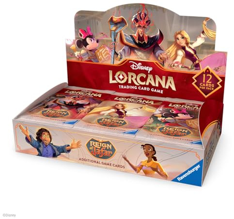 Ravensburger Disney Lorcana: Reign of Jafar - Pantalla con 24 Paquetes de Refuerzo (en inglés)