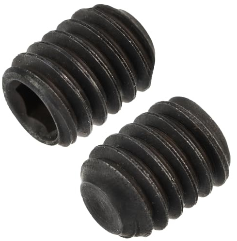 AERZETIX - Juego de 8 Tornillos sin Cabeza M2x2.5mm con Punta Plana - Huella Hexagonal HEX 0.9 a 6 Lados Hueca - en Acero - Color Negro