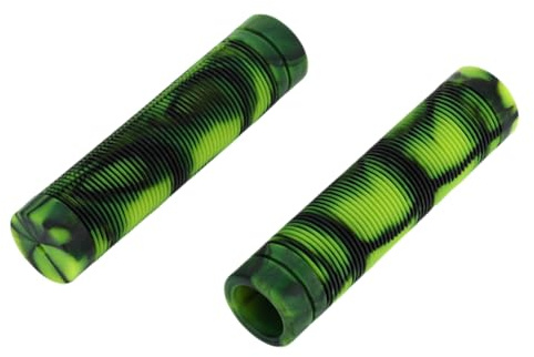 TUCKBOLD Bike Handlebar Grips Covers 125mm Long Soft | Bicycle End Grip Protector Black Yellow 1 Pair