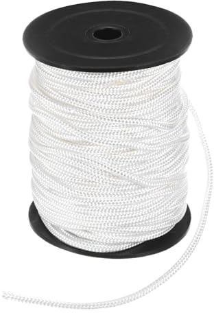 M METERXITY Cuerda de Arranque de Retroceso 3.5mm 30m Cuerda de Arranque Nylon Cuerda de Tirar Cuerda de Arranque para Cortacésped/Motosierra/Recortadora/Desbrozadora [Blanco]