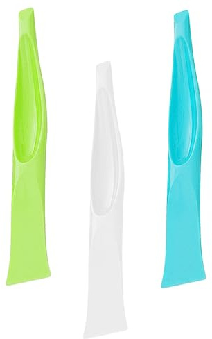 TOGEVAL Grattoir de Nettoyage Cuisine 3pcs en Plastique, Outil Multifonction Double Tête pour Décontamination et Ouvre-boîte, Lame Large et Étroite pour Fentes