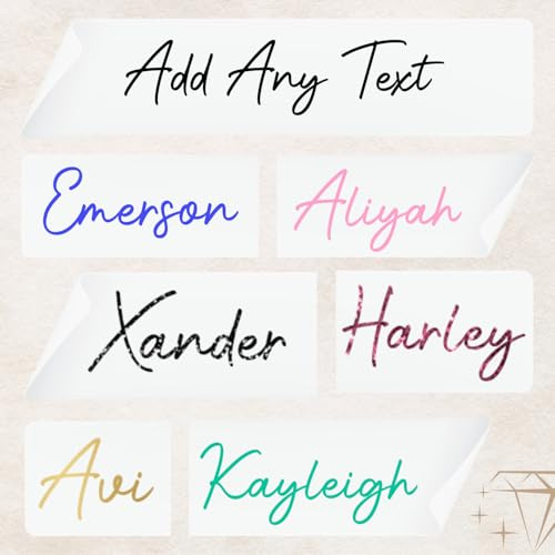 Water Bottle Stickers | Script Font 33 Colours | Personalised Vinyl for Balloons Wedding Signs Kitchen Containers | Organising Labels | Custom Vinyl Decal
