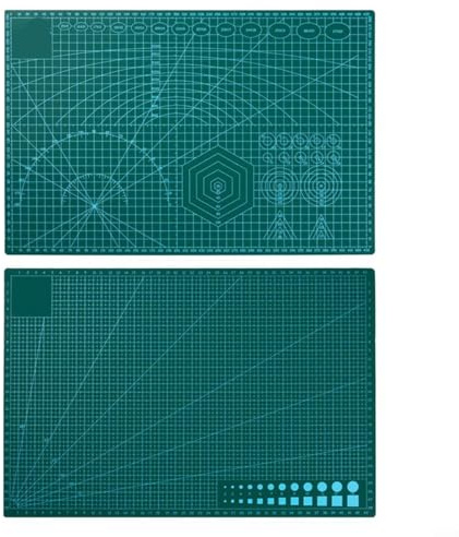 Präzisions-Schneidematte, doppelseitige Schneidematte für A2, A3, A4, A5, selbstheilendes Bastelbrett, Nähen, Schnitzwerkzeug, wasserdicht (A-3, Grün)