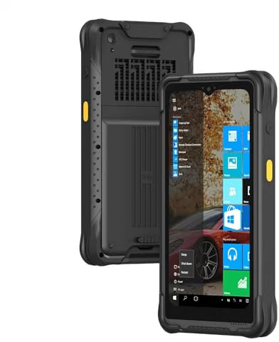 RUGLINE Tablette PC robuste de 6,5 pouces, système d'exploitation Windows 11 IOT Enterprise, ordinateur portable avec scanner de codes-barres 1D et 2D (Honeywell N3680), 8 Go de RAM + 128 Go