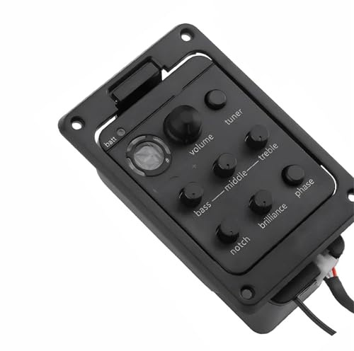 Tonabnehmer Akustik 4 Band Akustikgitarre Pickup Equalizer Tuner Mikrofon Hybrid Preamp